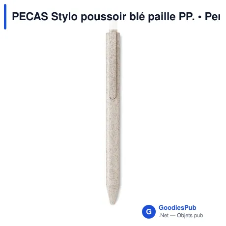 PECAS Stylo poussoir blé paille PP.