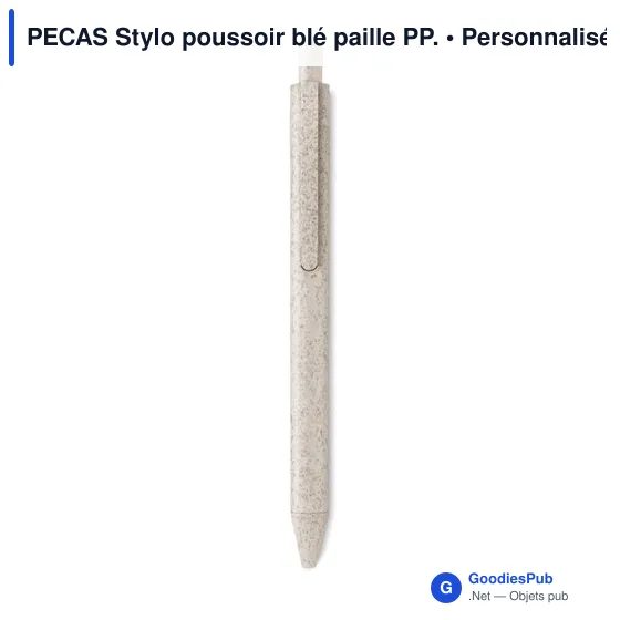 PECAS Stylo poussoir blé paille PP. - Image 1