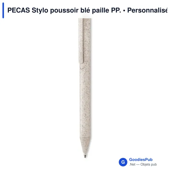 PECAS Stylo poussoir blé paille PP. - Image 2