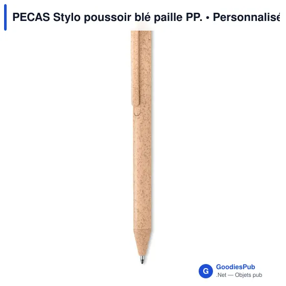 PECAS Stylo poussoir blé paille PP. - Image 11