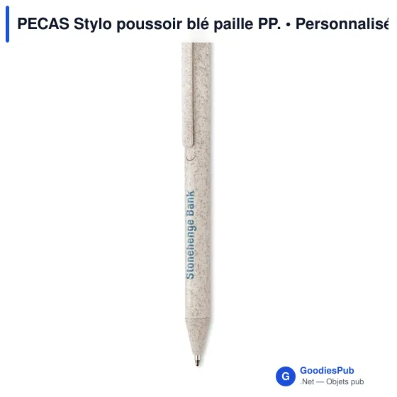 PECAS Stylo poussoir blé paille PP. - Image 3