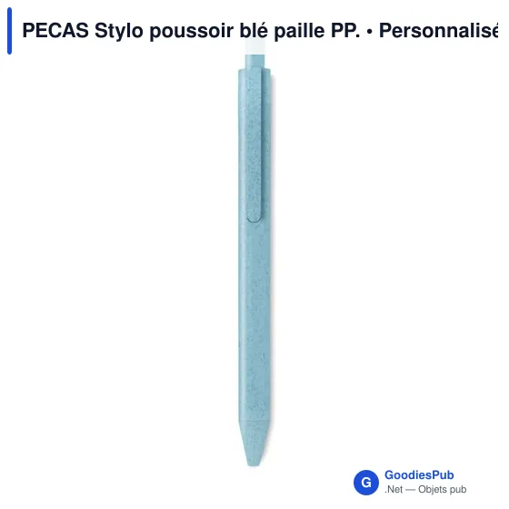 PECAS Stylo poussoir blé paille PP. - Image 4