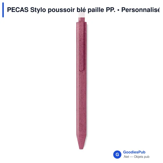 PECAS Stylo poussoir blé paille PP. - Image 6