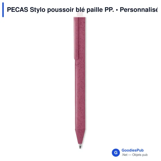 PECAS Stylo poussoir blé paille PP. - Image 7