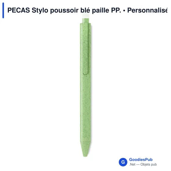 PECAS Stylo poussoir blé paille PP. - Image 8