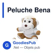 Peluche personnalisable Benarek avec logo - Douceur et originalité - Miniature 1
