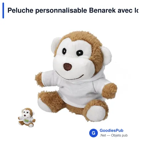 Peluche personnalisable Benarek avec logo - Douceur et originalité