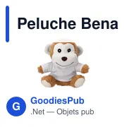 Peluche personnalisable Benarek avec logo - Douceur et originalité - Miniature 2