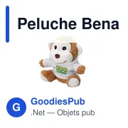 Peluche personnalisable Benarek avec logo - Douceur et originalité - Miniature 3
