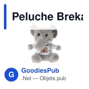 Peluche personnalisable Brekalo avec logo - Élégante et douce - Miniature 2