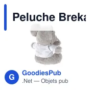 Peluche personnalisable Brekalo avec logo - Élégante et douce - Miniature 3