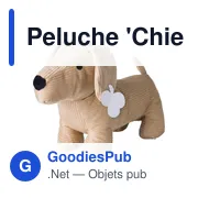 Peluche personnalisable 'Chien' en polyester avec logo - Miniature 2