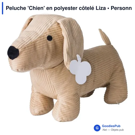 Peluche personnalisable 'Chien' en polyester avec logo - Image 2