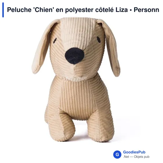 Peluche personnalisable 'Chien' en polyester avec logo - Image 4