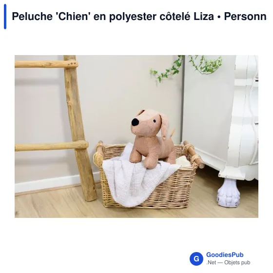 Peluche personnalisable 'Chien' en polyester avec logo - Image 5
