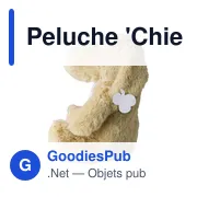 Peluche personnalisable 'Chien' en polyester - Logo possible - Miniature 5