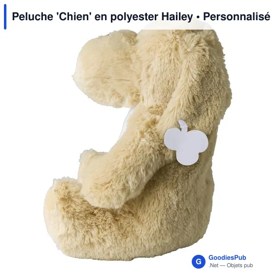Peluche personnalisable 'Chien' en polyester - Logo possible - Image 5
