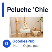 Peluche personnalisable 'Chien' en polyester - Logo possible - Miniature 6