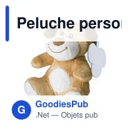 Peluche personnalisable 'Chien' en polyester avec logo - Miniature 2