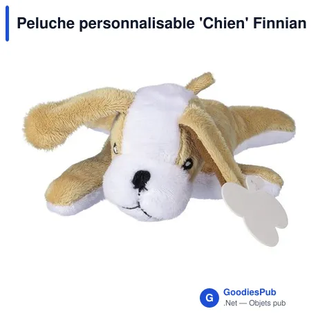Peluche personnalisable 'Chien' Finnian avec logo