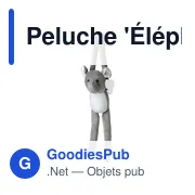 Peluche personnalisable 'Éléphant' avec logo - Madeline - Miniature 2