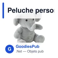 Peluche personnalisable 'Eléphant' Jessie avec logo - Miniature 2