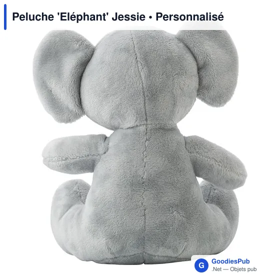 Peluche personnalisable 'Eléphant' Jessie avec logo - Image 3