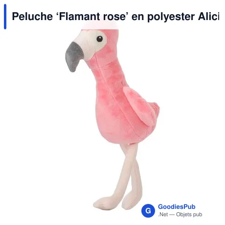 Peluche ‘Flamant rose’ en polyester Alicia