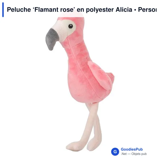 Peluche ‘Flamant rose’ en polyester Alicia - Image 1