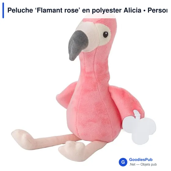 Peluche ‘Flamant rose’ en polyester Alicia - Image 2
