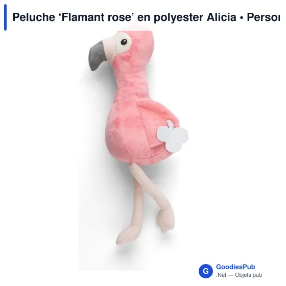 Peluche ‘Flamant rose’ en polyester Alicia - Image 3