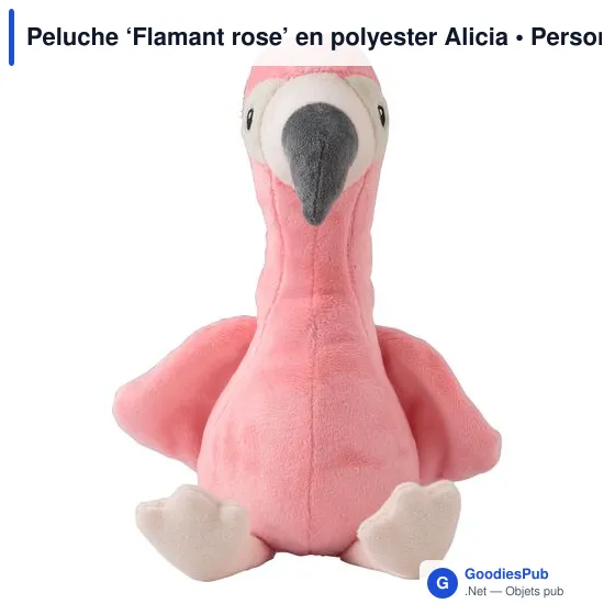 Peluche ‘Flamant rose’ en polyester Alicia - Image 5