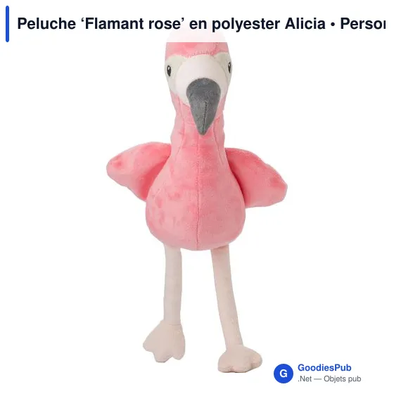 Peluche ‘Flamant rose’ en polyester Alicia - Image 6