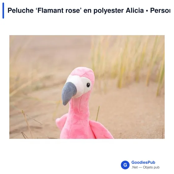 Peluche ‘Flamant rose’ en polyester Alicia - Image 7