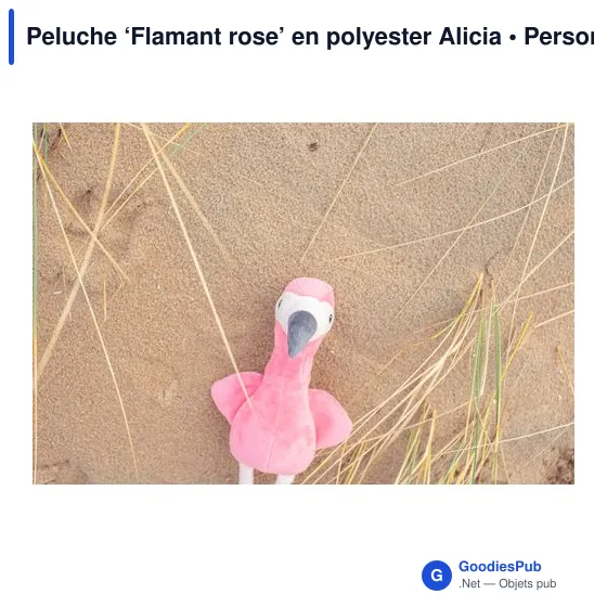 Peluche ‘Flamant rose’ en polyester Alicia - Image 8