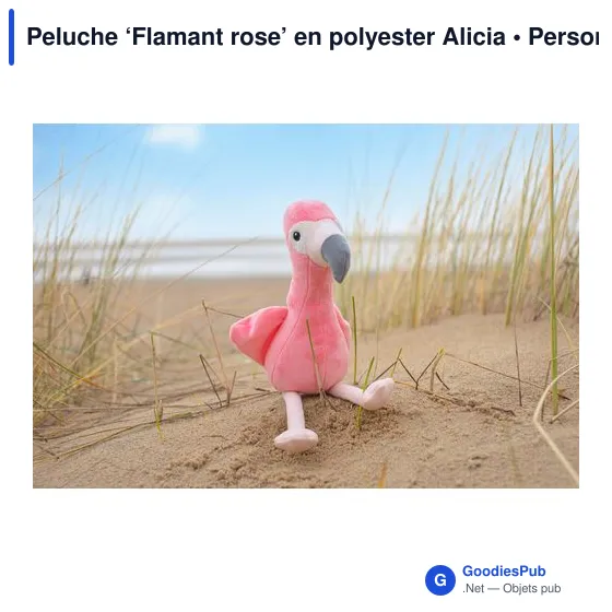 Peluche ‘Flamant rose’ en polyester Alicia - Image 9