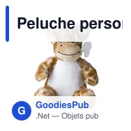 Peluche personnalisable 'Girafe' en polyester avec logo - Miniature 1