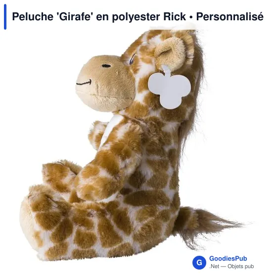 Peluche personnalisable 'Girafe' en polyester avec logo - Image 3