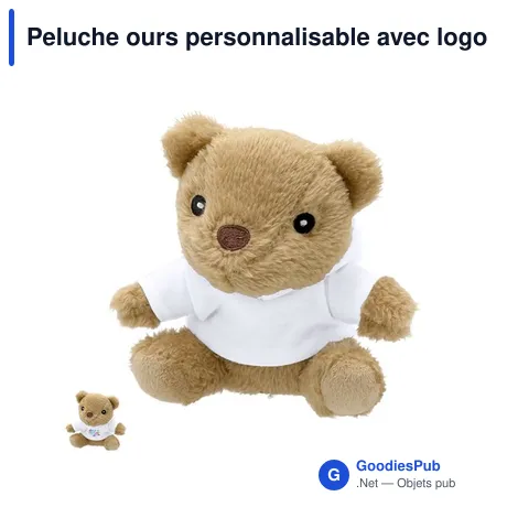Peluche ours personnalisable avec logo - Peluche Glik