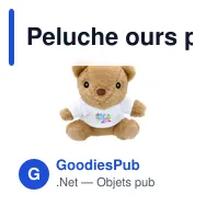 Peluche ours personnalisable avec logo - Peluche Glik - Miniature 2