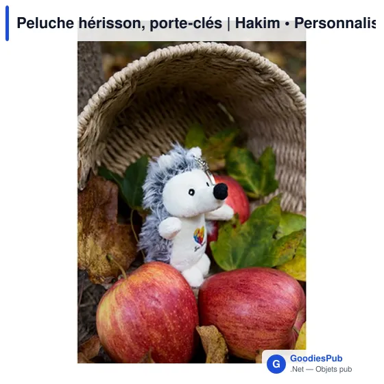 Peluche hérisson, porte-clés | Hakim - Image 2