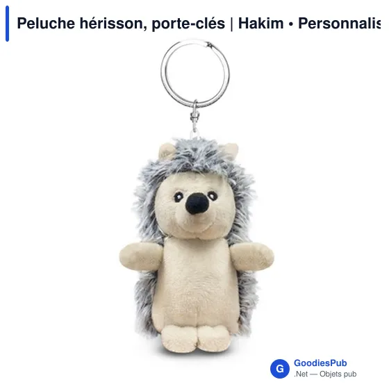 Peluche hérisson, porte-clés | Hakim - Image 4