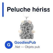 Peluche hérisson, porte-clés | Hakim - Miniature 5