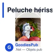 Peluche hérisson, porte-clés | Hakim - Miniature 7