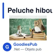 Peluche hibou personnalisable avec logo - Oreiller | Professowl - Miniature 2