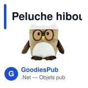 Peluche hibou personnalisable avec logo - Oreiller | Professowl - Miniature 4