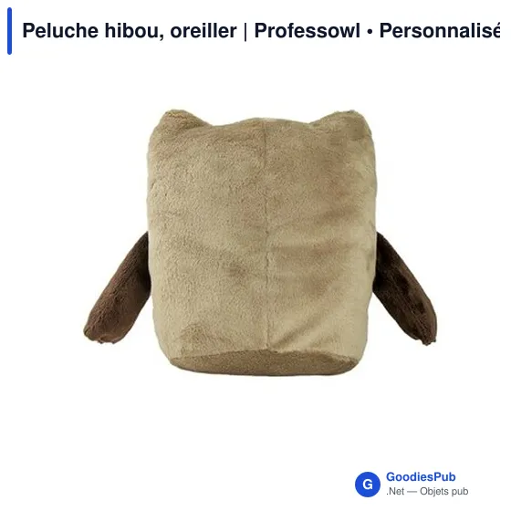Peluche hibou personnalisable avec logo - Oreiller | Professowl - Image 5