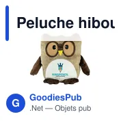 Peluche hibou personnalisable avec logo - Oreiller | Professowl - Miniature 6