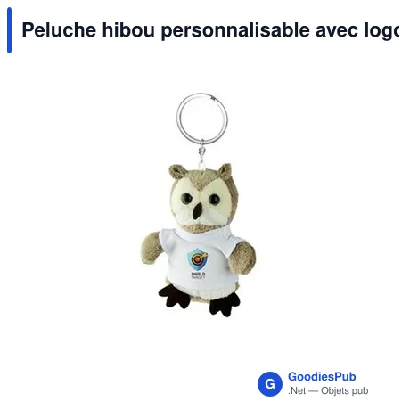 Peluche hibou personnalisable avec logo - Cleverly