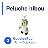 Peluche hibou personnalisable avec logo - Cleverly - Miniature 4